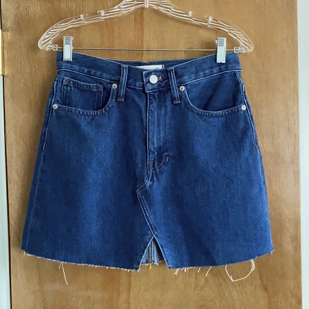 Madewell Denim Cutout Aline Mini Skirt